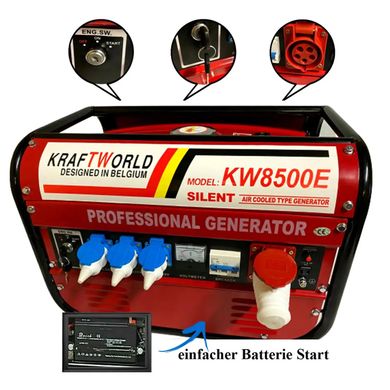 Бензиновый генератор - KraftWorld KW8500E
